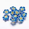 Handmade Polymer Clay 3D Flower Plumeria Beads X-CLAY-Q192-20mm-05-1