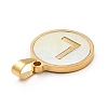 PVD Vacuum Plating 304 Stainless Steel with White Shell Pendants STAS-G268-01L-G-3