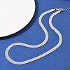 6MM 201 Stainless Steel Flat Snake Chain Necklaces for Women Men NJEW-Z089-02P-3