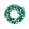 AB Color Plated Transparent Glass Beads Strands GLAA-G127-01-02H-3