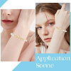 6 Sets Rack Plating Flower Brass Pave Clear Cubic Zirconia Fold Over Clasps KK-BBC0021-28-4