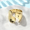 Brass Adjustable Open Cuff Rings for Women RJEW-A065-01G-2
