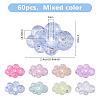 60Pcs Crackle Transparent Acrylic Beads OACR-DC0001-54-2