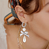 18Pcs 3 Colors 303 Stainless Steel Twist Hoop Earrings for Women EJEW-SC0001-81C-5