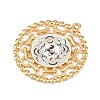 Printed 304 Stainless Steel Pendants STAS-C146-06G-01-2