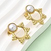 201 Stainless Steel ABS Plastic Pearl Stud Earrings EJEW-Z151-13G-07-1