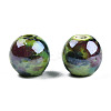 Glazed Porcelain Beads PORC-Q167-8mm-4-2