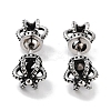 Crown 316 Surgical Stainless Steel Stud Earrings EJEW-Z050-40AS-1
