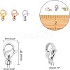 PVD Vacuum Plating 304 Stainless Steel Lobster Claw Clasps STAS-UN0006-26-3