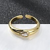 Teardrop Cubic Zirconia Solitaire Ring for Her RJEW-C017-10G-RS-1