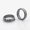 Faceted Magnetic Synthetic Hematite Finger Rings RJEW-J005-04B-01-1