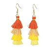 Colorful Tassel Pendants Dangle Earrings for Women EJEW-JE06111-1