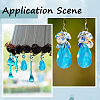 40Pcs Faceted Teardrop Glass Pendants GLAA-SP0001-11D-6