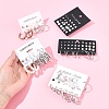 5 Sets 5 Styles Alloy & Plastic Pearl & Acrylic & Rhinestone Earring Sets EJEW-FS0001-24-3