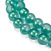 Frosted Transparent Glass Bead Strands GLAA-P065-8mm-08-4