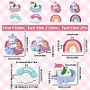 16Pcs 8 Style Food Grade Eco-Friendly Silicone Beads SIL-SC0001-51-2