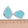 Synthetic Turquoise Pendants KK-F868-32P-01-3