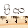 Non-Tarnish 304 Stainless Steel S-Hook Clasps STAS-L082-001P-02-3
