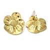 304 Stainless Steel Stud Earrings for Women LS-EJEW-U001-01G-02-1