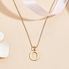 1pc 304 Stainless Steel Letter Pendant Necklaces NJEW-LP0001-38O-G-3