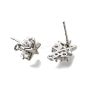 Brass with Cubic Zirconia Stud Earring Finding KK-Q048-14P-2