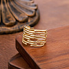 304 Stainless Steel Cuff Open Rings WG78D4A-01-1