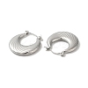 Non-Tarnish 304 Stainless Steel Hoop Earrings for Women EJEW-Z026-19P-2