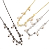Brass Rolo & Flat Sequin Chains Necklaces for Women NJEW-D302-56-2
