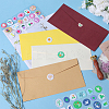 6 Sheets 6 Styles PVC Adhesive Wax Seal Stickers Set STIC-CP0001-15-4