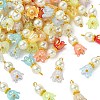 100Pcs 10 Colors Acrylic Pendants PALLOY-CJ00058-8
