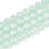 Transparent Crackle Glass Beads Strands GLAA-N053-8mm-06-1