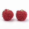 Handmade Cloth Fabric Covered Pendants LS-WOVE-N006-16G-1
