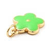 Rack Plating Brass Enamel Charms KK-G387-09G-08-3
