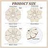 3Pcs 3 Styles Wood 7 Friendship Bracelet Display Stands ODIS-PH0001-89-2