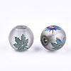 Autumn Theme Electroplate Transparent Glass Beads EGLA-S178-01-01B-2