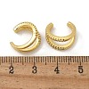 Clear Cubic Zirconia Double Line Cuff Earrings EJEW-R150-14G-5
