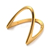 Ion Plating(IP) 304 Stainless Steel Cuff Rings for Women RJEW-E078-02G-2