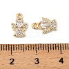 Brass Micro Pave Cubic Zirconia Charms KK-C155-03G-01-3