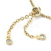 Natural Mixed Gemstone Bullet Link Slider Bracelets BJEW-JB09902-5