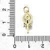 Brass Micro Pave Cubic Zirconia Pendants KK-K400-42G-03-3