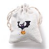 Halloween Cotton Cloth Storage Pouches ABAG-M004-01G-3