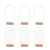 2 Styles Arch Acrylic Earring Jewelry Display Stands with Wooden Base PW-WG38568-01-1