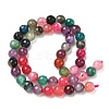 Dyed Natural Agate Faceted Round Beads Strands G-E320E-8mm-16-4