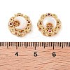 Brass Micro Pave Cubic Zirconia Charms KK-B102-25G-3