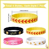 24Pcs 4 Colors Silicone Cord Bracelet Wristband BJEW-GF0001-31B-2