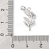 Brass Pave Clear Cubic Zirconia Pendants KK-V016-02P-3