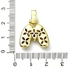 Brass Micro Pave Clear Cubic Zirconia Pendants KK-M279-01G-M-3