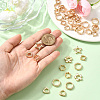 180Pcs 6 Styles 2-Hole CCB Plastic Beads Frame CCB-SP0001-10G-4