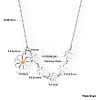 304 Stainless Steel Enamel Flower Bib Necklaces FS-WG58DA2-04-1