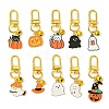 Halloween Theme Alloy Enamel Pendant Decorations HJEW-JM00981-1